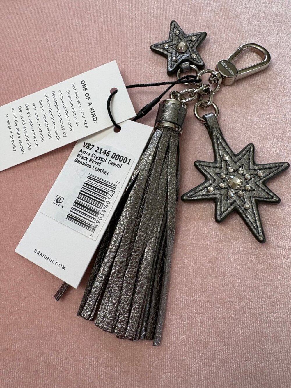 BNWT Astra Crystal Tassel Black Revel